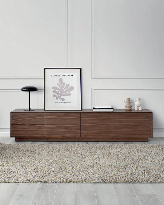 Aren TV cabinet in light walnut