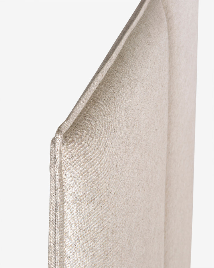Cabecero FREE, tapizado en tejido lino natural beige