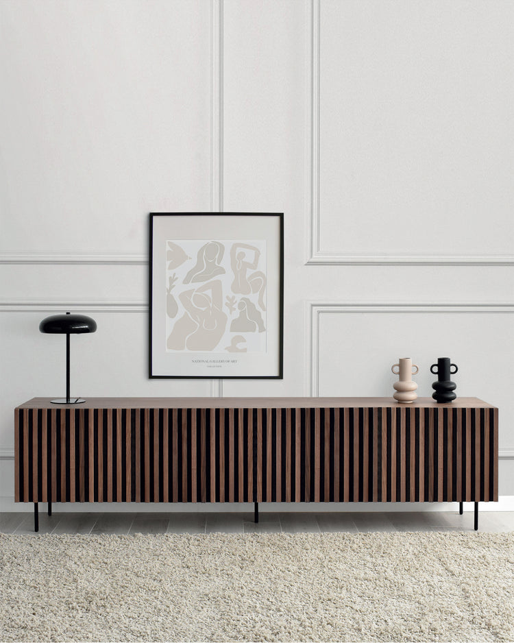 Erik TV cabinet in natural walnut