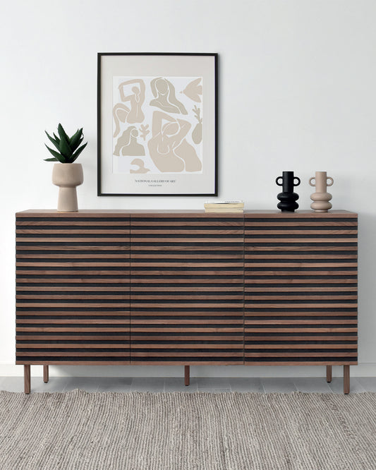 Haakon sideboard in light walnut wood