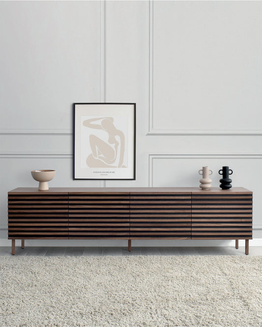 HAAKON TV cabinet in natural walnut