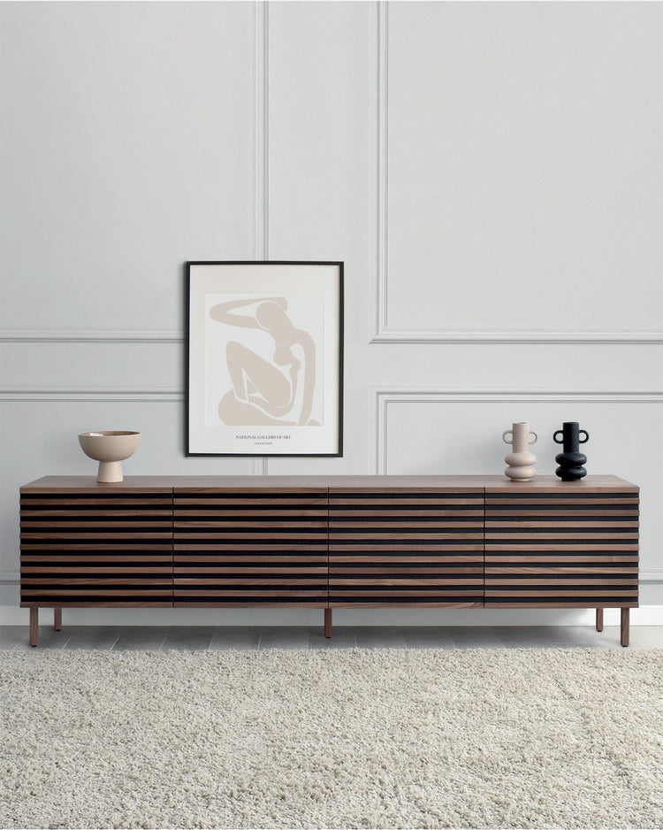 HAAKON TV cabinet in natural walnut