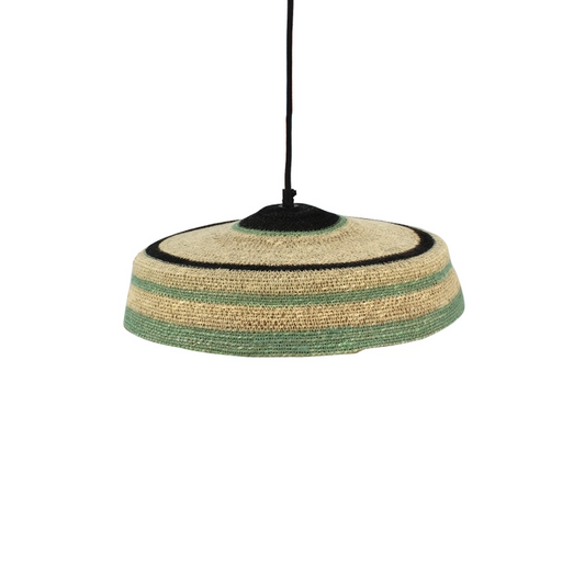 TRINIDAD natural/green handmade seaweed pendant lamp 45X13