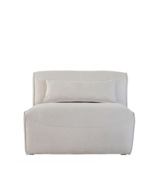 Vicio sofa, 1-seater module, upholstered in creta cream fabric, 98 cm