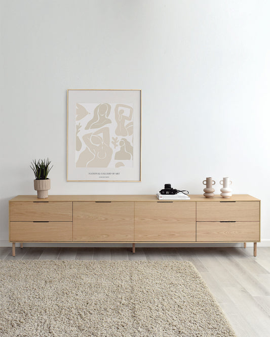 AREN TV cabinet in natural oak