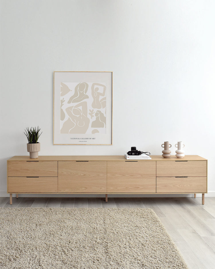 AREN TV cabinet in natural oak