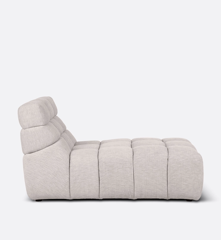 Luigi sofa, chaise module, upholstered in off-white sheepskin, 90cm