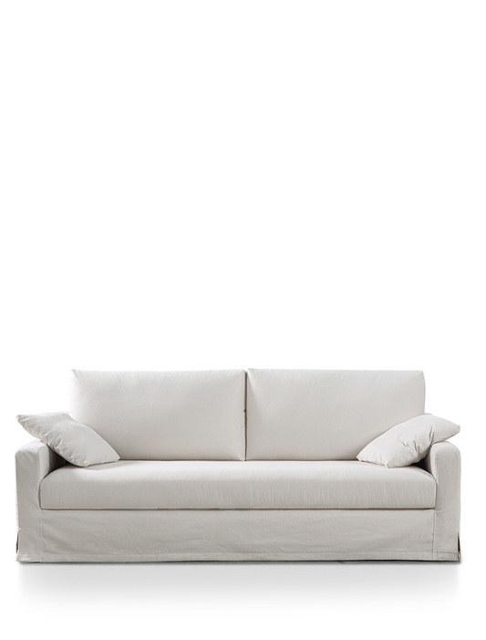 Algaida sofa, 3, 5 seats, removable cover, upholstered in linen-cotton fabric, 220cm