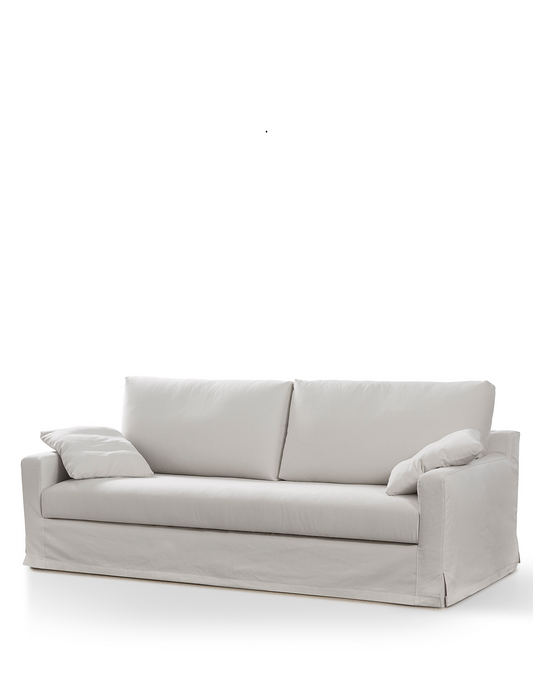 Algaida sofa, 3, 5 seats, removable cover, upholstered in linen-cotton fabric, 220cm