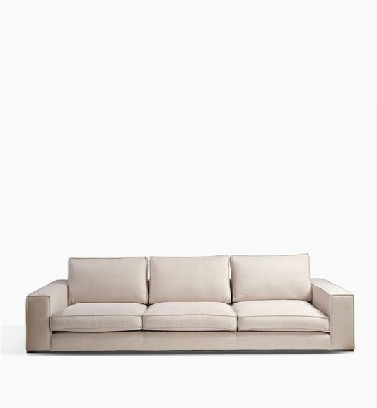 Norma sofa, 4 seats upholstered in creta fabric, 287cm