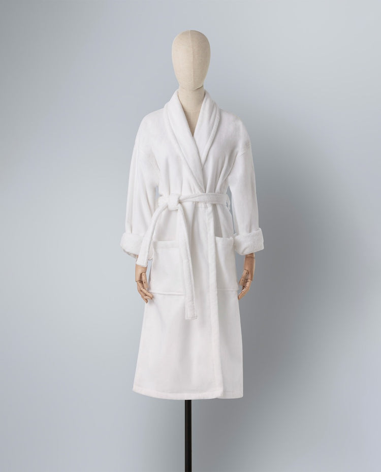 White VELOUR Bathrobe