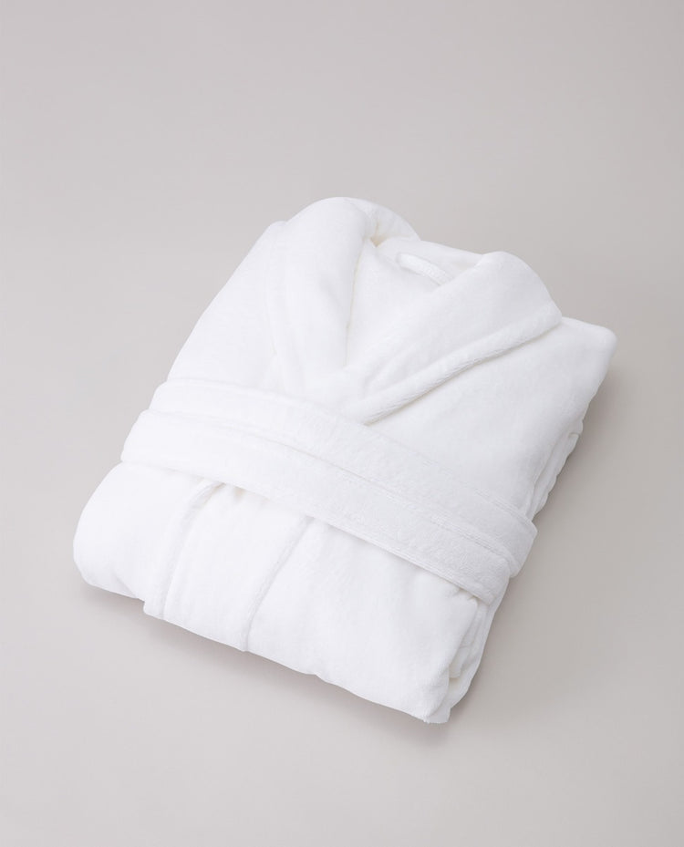 White VELOUR Bathrobe
