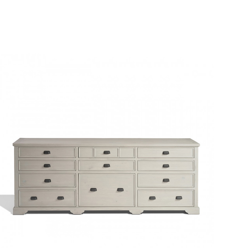 MATZA greyish white oak finish sideboard with 11 drawers Available