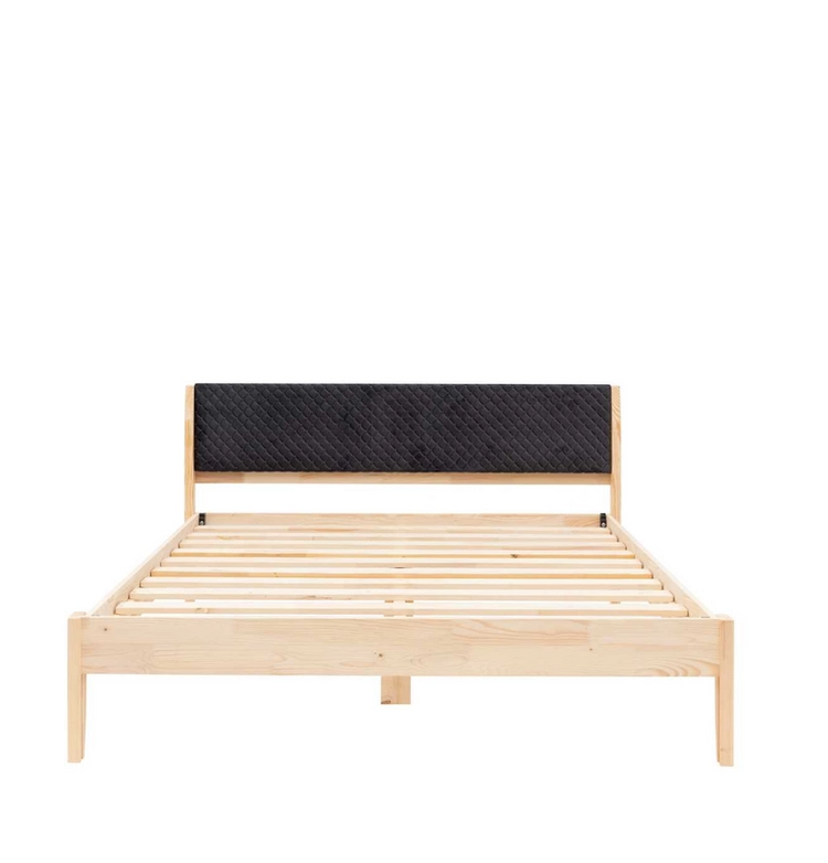 Cama individual LOIRA, de madera de pino color nature