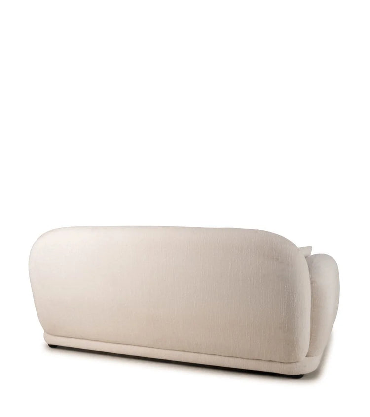 Gautier sofa, 2 seats, upholstered in beige mottled linen, 170cm