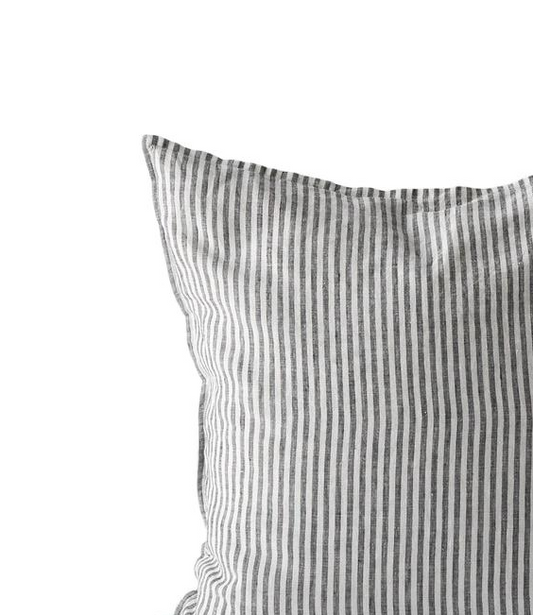 Kira cushion cover 50x50 cm grey white stripes