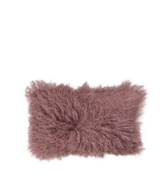 GENG Tibetan Sheepskin Pillow 30x50 cm Rosewood