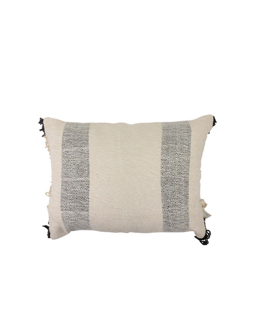 Isa cushion 60x40, white and grey