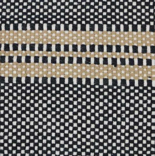 Yves cushion 45x45, black and beige