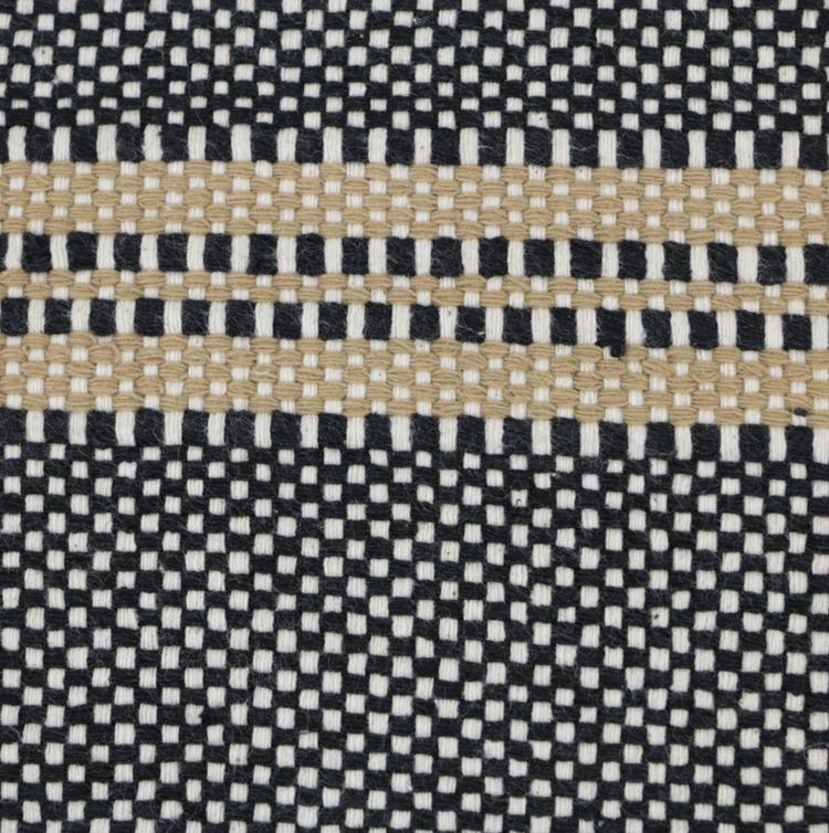 Yves cushion 45x45, black and beige