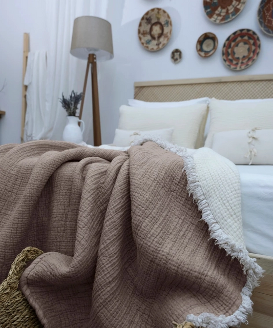 ELO BROWN 6-Layer Extra Large Anti-Allergy Blanket