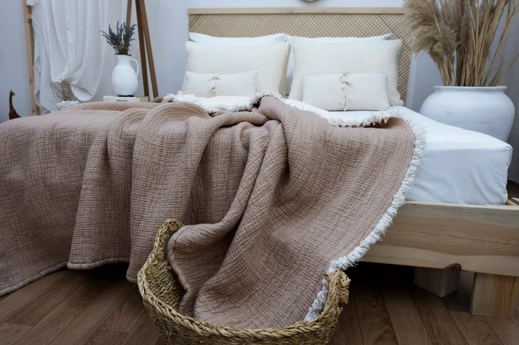 ELO BROWN 6-Layer Extra Large Anti-Allergy Blanket