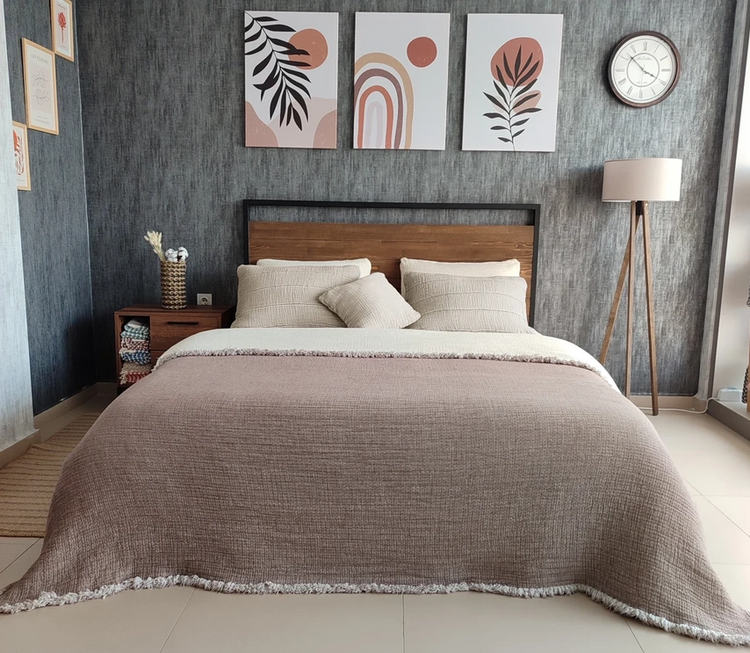 ELO BROWN 6-Layer Extra Large Anti-Allergy Blanket