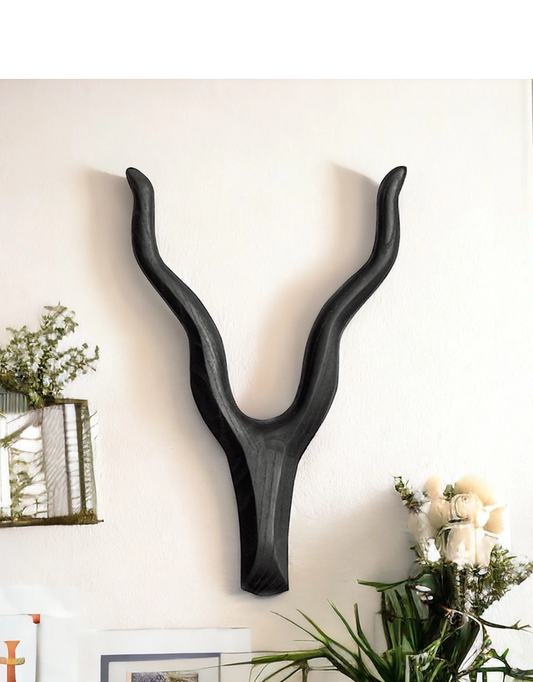 Black Kudu Head Animal Head Wall Decor, Handmade Farmhouse Decor