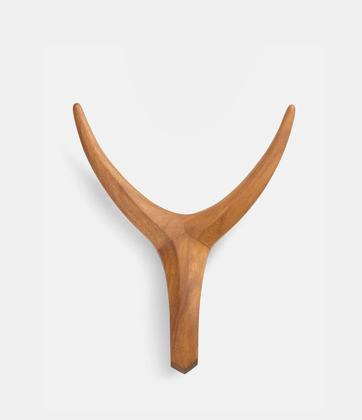 NGUNI clear iroko head, animal head, wall decoration, handmade