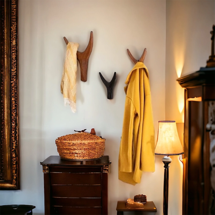 NGUNI clear iroko head, animal head, wall decoration, handmade