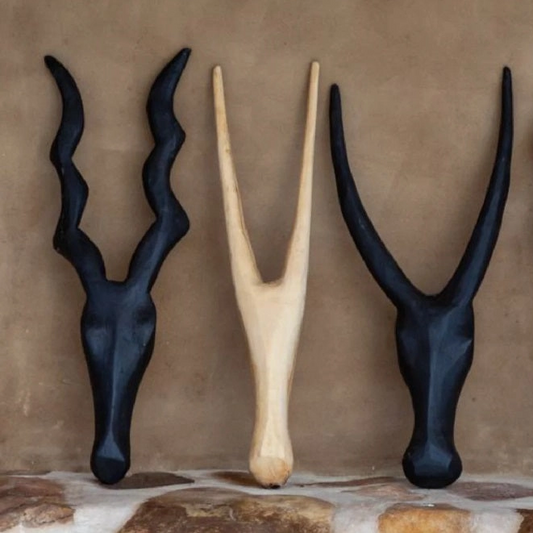 Broad-Faced Bush Buck Wooden Wall Decor