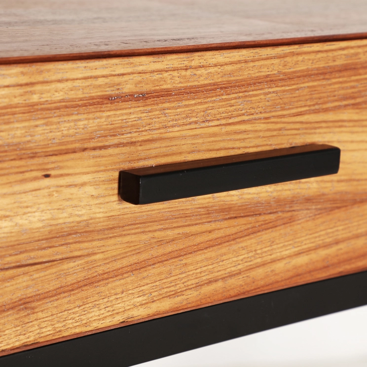 Consola Lauris ,madera de abeto, negro/natural, 120X34X81C