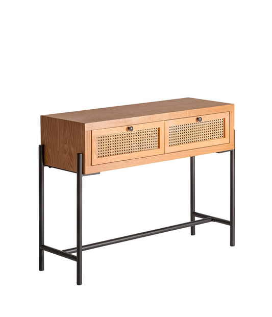 Eve console, made of brown iron, 105x35x80cm