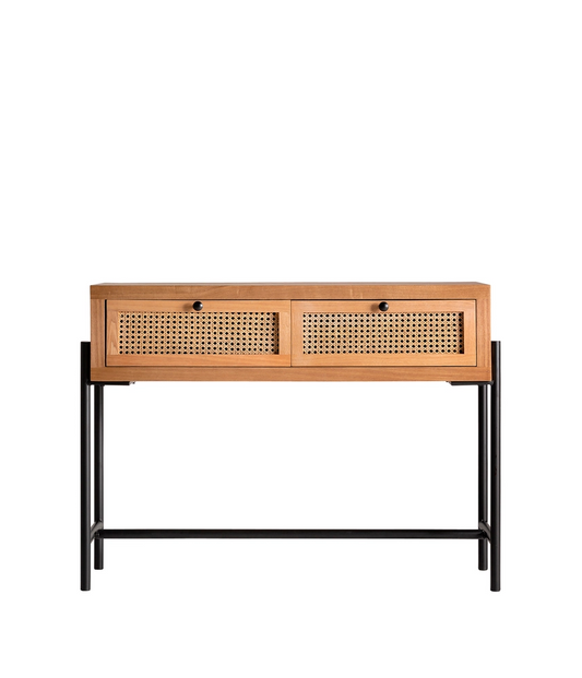 Eve console, made of brown iron, 105x35x80cm