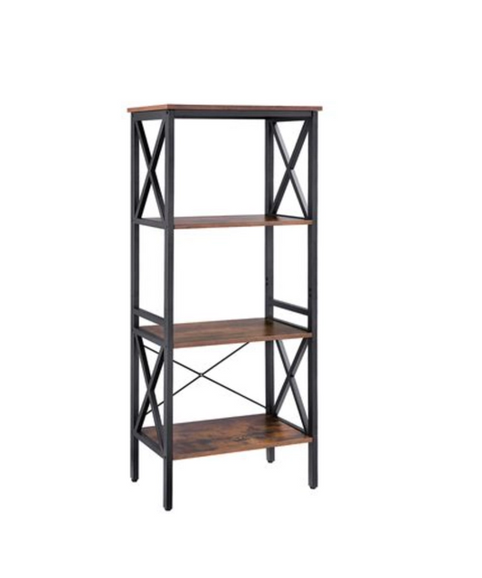 Librería Nancy's Dillon, madera trabajada y metal negro