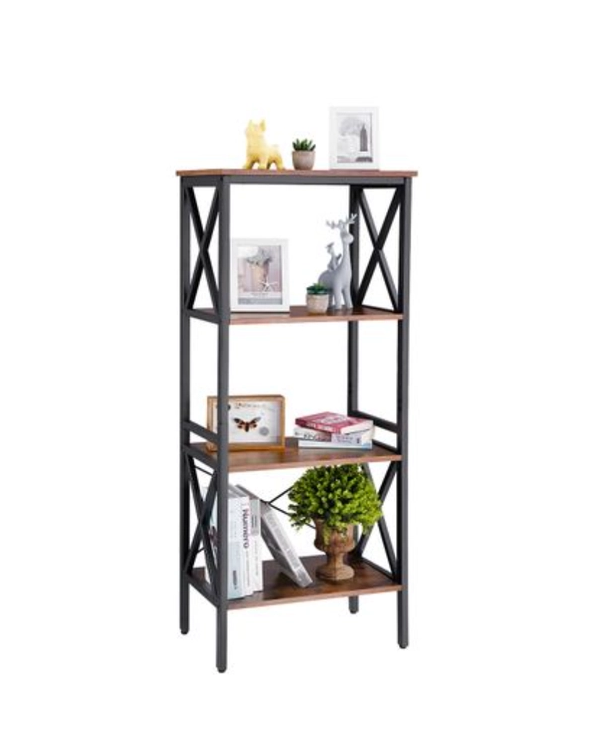 Librería Nancy's Dillon, madera trabajada y metal negro