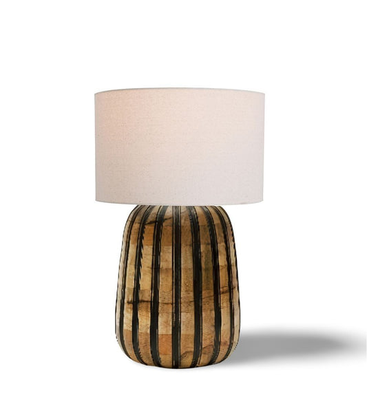 Forest black wooden table lamp