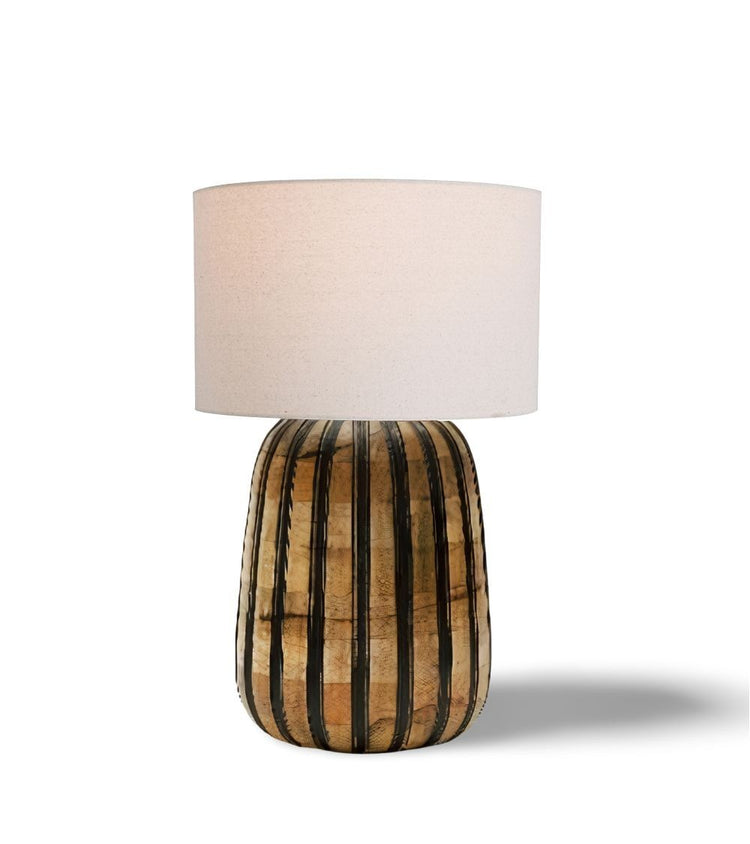 Forest black wooden table lamp