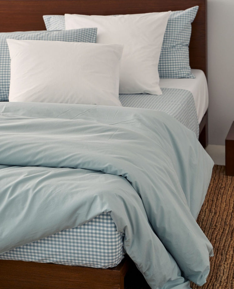 COTTON 200 thread count Aqua Duvet Cover