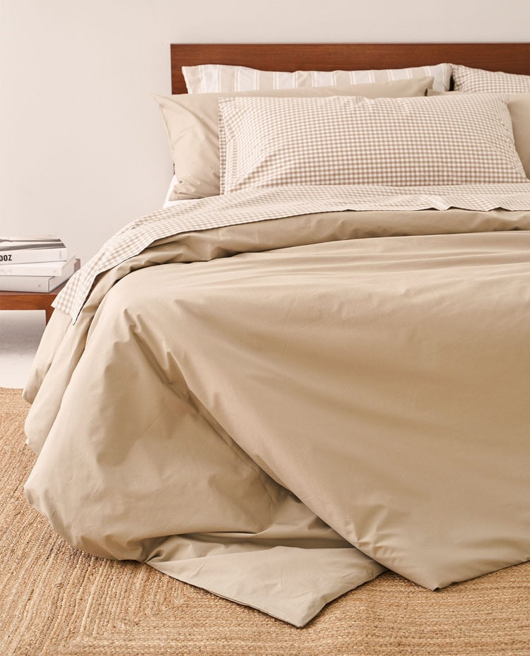 COTTON 200 thread count duvet cover Beige