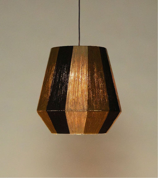Ito Fabric Pendant Lamp Mustard/Black/Natural