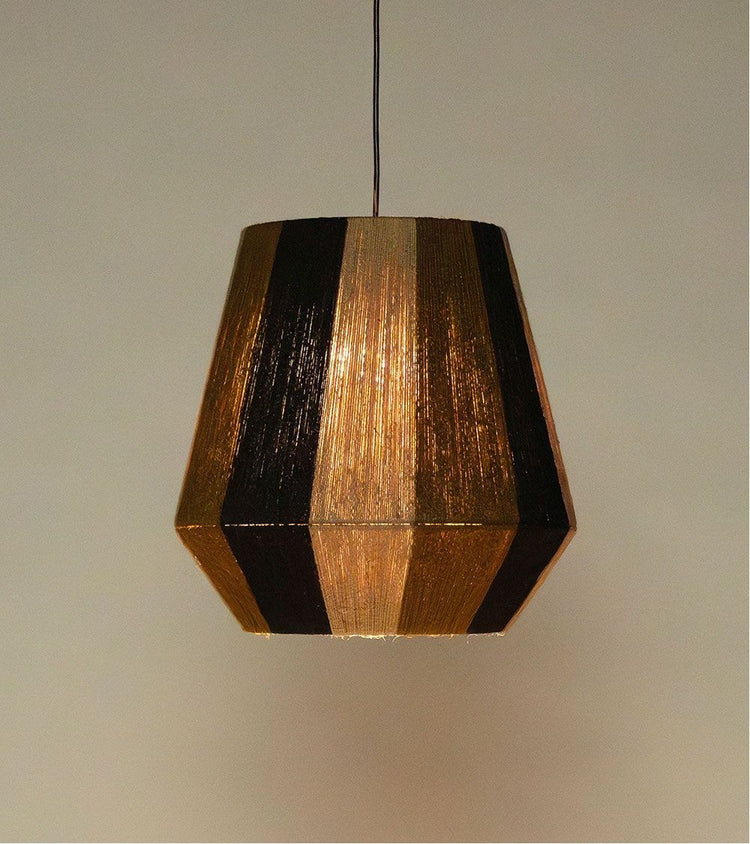 Ito Fabric Pendant Lamp Mustard/Black/Natural