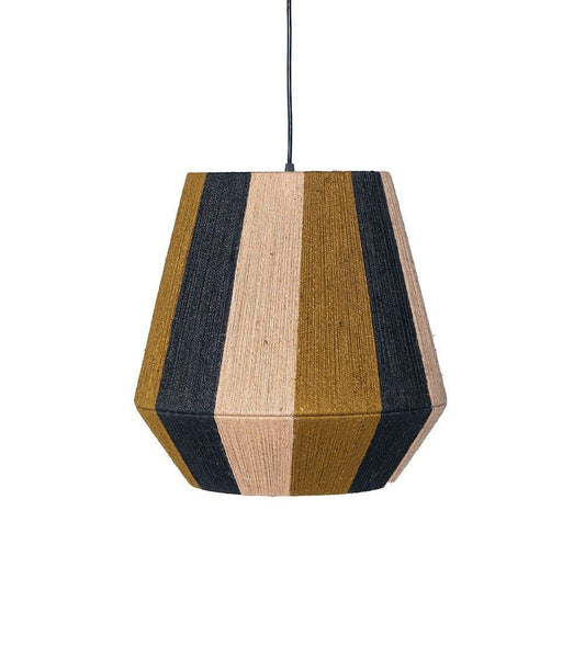 Ito Fabric Pendant Lamp Mustard/Black/Natural