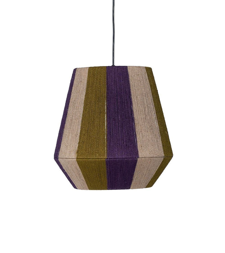 Ito Pendant Lamp Natural Fabric/Purple/Green