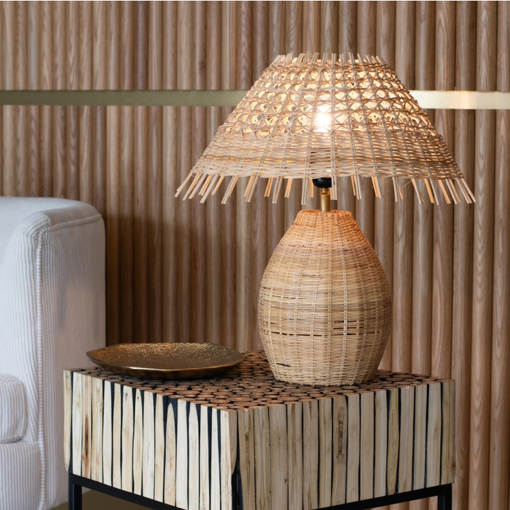 JOYCE natural rattan lamp woven 40x45 diameter