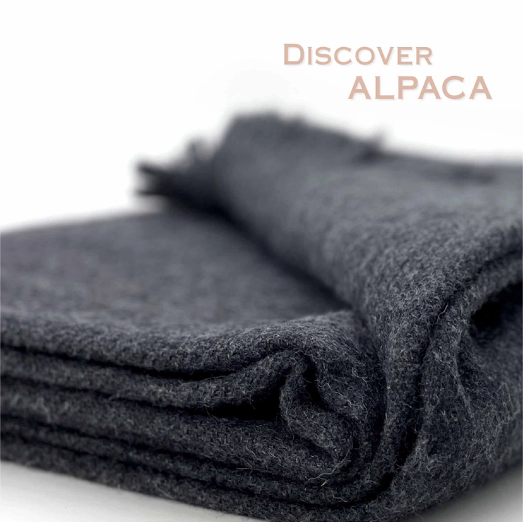Alpaca blankets XL - Elegant anthracite