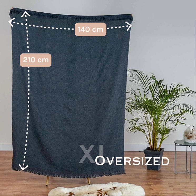 Alpaca blankets XL - Elegant anthracite