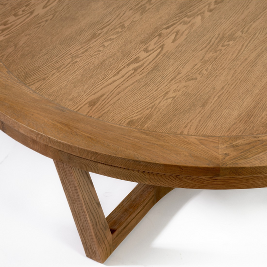 MILANO round coffee table in natural oak finish