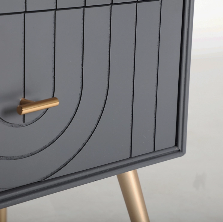 Aparador Tremes, madera de pino en color antracita