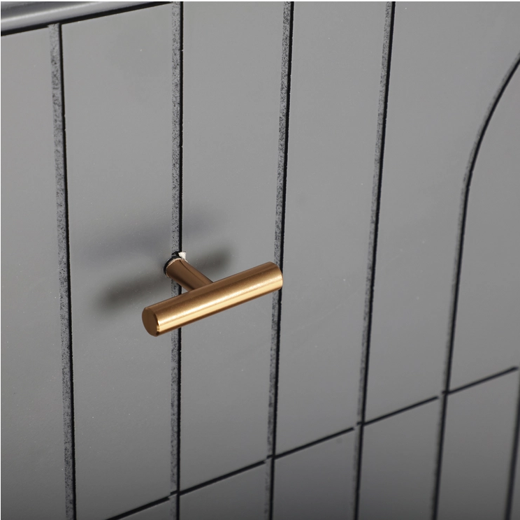 Aparador Tremes, madera de pino en color antracita